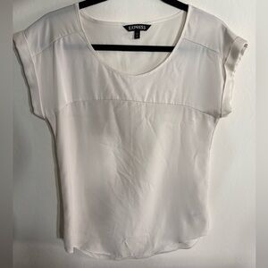 Express Cream Short Sleeve Top